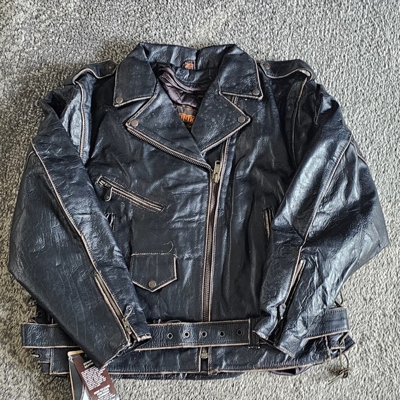Vintage Unik Biker Jacket USA  Zip Outer Liner  XXL  Chest 44" - Picture 1 of 10